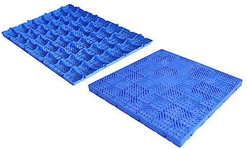 Palette Emboîtement de Stockage Marchandise, Palette Plastique pour Sous-Sol Stockage, Combinaison de Caillebotis Plastique, Grille de Stockage Palettes pour Entrepôt, Rangement, Etagère, Exterieur (