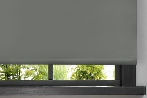 Blackout Roller Blind in Charcoal Grey - Width 60 x Drop 165cm
