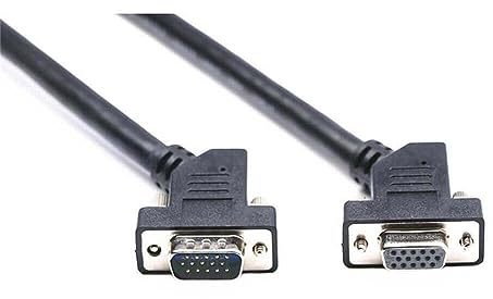 Elecbee DB15 Vga HD15 Winkelstecker, Stecker auf Buchse, 45 Grad, 1 m