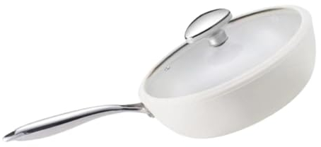 NAMOARLY Padella in Ceramica Con Manico Ergonomico Da 28 Cm Wok Per Fornelli Accessori Per Pentole Da Cucina