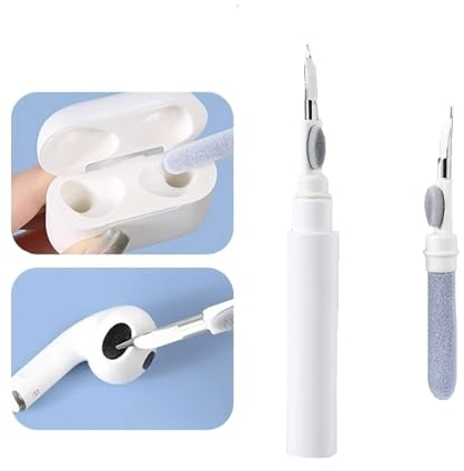 SURALIN 1 brosse de Nettoyage pour casque, Outil de Nettoyage pour Prise Casque, Stylo de Nettoyage Polyvalent et Brosse Douce pour écouteurs, téléphones, appareils photo et ports USB-C
