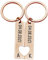 Partner Schlüsselanhänger Personalisiert | 2er Set mit Gravur Datum und Namen | Geschenk zum Jahrestag Valentinstag Geburtstag für ihn und sie | Anhänger mit Herz Männer und Frauen | Roségold