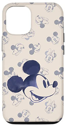 Hülle für iPhone 12/12 Pro Disney Mickey und Minnie Mouse Köpfe Retro Vintage Classic