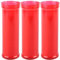 3 Stück Rot Stumpenkerzen 18 x 6cm, Rot Votivkerzen Große Größe Brenndauer: Ca. 105 Stunden