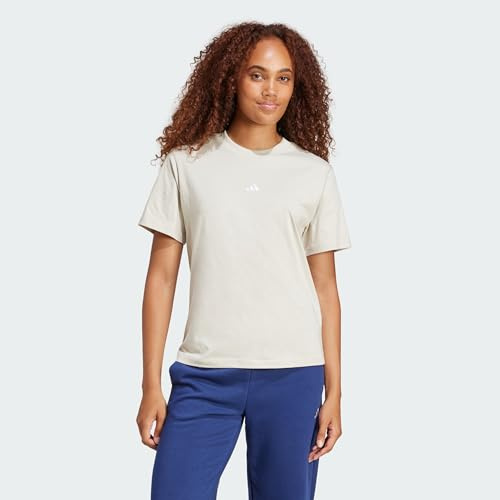 adidas Damen Essentials Small Logo Cotton Shirt, Wonder Alumina/White, XS