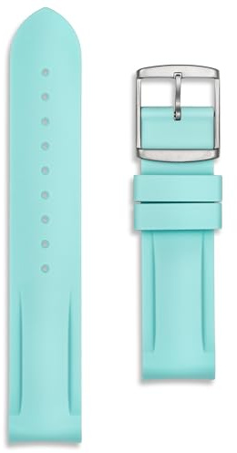 20mm Silicone Watch Strap for Moonwatch | Black Grey Yellow Blue & More | Compatible with Omega x Swatch MoonSwatch | Rubber Replacement Band | Curved Ends with No Gap | Spring Bars & Tool Included