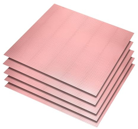 sourcing map 18000pcs Self Adhesive Mirrors Mosaic Tiles, 5 x 5 mm Mini Square Acrylic Disco Ball Tiles Sticker for DIY Disco Ball Craft Decorations Making, Rose Gold