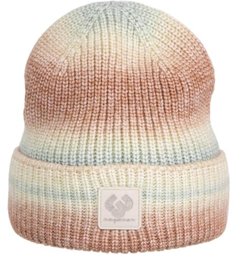 Ragwear Damen Strickmütze Beanie Warme modische gestrickte Mütze gestreift Outdoor (DE/NL/SE/PL, Alphanumerisch, Einheitsgröße, Nude)