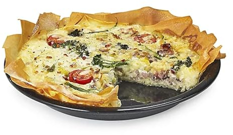 Samuel Groves 6.75 Enamel Deep Round Pie Dish, Vintage Design, Suitable for Oven & Stove, Diswasher Safe, Oven Tray, Pie Tin UK Made