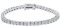 Dunnett Taylor White Gold Plated 3mm Cubic Zirconia Classic Tennis Bracelet for Women