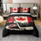 Loussiesd Kinder Eishockey 100% Baumwolle Bettwäsche Set 135x200cm Kanada Flagge Betten für Jungen Mädchen Wintersport Bettbezug Atmungsaktiv Bettwäsche-Set Zimmer Dekor