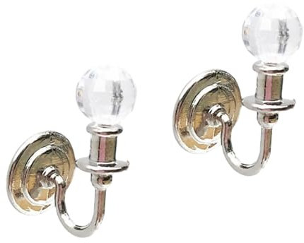 Wilgure Mehrzweck Wandlampen Für Puppenhäuser Maßstab 1:12 Verfügen Über Robuste Metall Und Acrylkristallmaterialien Zur Dekoration