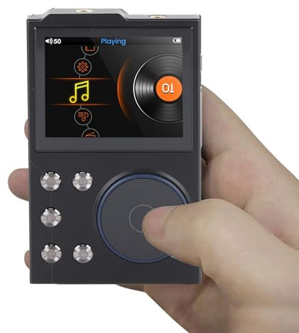 HiFi MP3 Player mit Bluetooth 5.3, Verlustfreier DSD DAC FLAC Player, Hochauflösender Tragbarer Musik Audio Player, DSD256 Unterstützt, Unterstützt bis zu 256 GB
