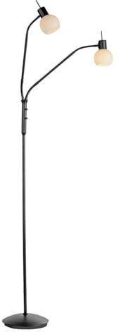 Just Light. LED-Stehlampe - H 170 cm - 2-flammig - Schwarz - Metall