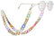 Dreamtimes Acryl Brillenkette Bunte Rechteckige Perlen Modische Leichte Anti-Rutsch Brillenhalter für Frauen Männer (Buntes)