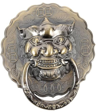 TOBBOMEY Antiker Löwenkopf Türklopfer Vintage Metall Türklopfer Mit Dekorativem Geeignet Für Haustüren Bringt Nostalgischen Charme Ihr Zuhause