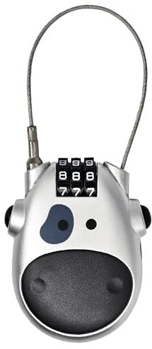 Samok® Kabelschloss & Gepäckschloss 3-stelligem Zahlencode [75 CM LANG AUSZIEHBAR] - Handliches Zahlenschloss & Kabel-Schloss (7x5cm) für E-Scooter, Fahrrad, Koffer, Fahrradtaschen & Rucksack (klein)