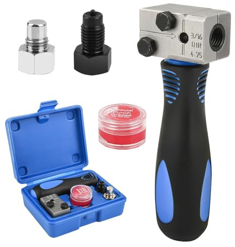 Aéttézoe Bremsleitung Bördelgerät 3/16 Universal Set - Kompatibel mit Autos und LKWs, für DIN- und SAE-Bördelungen, Hochwertig und Langlebig