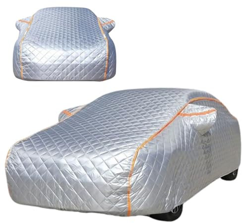 Anti-Grêle Bache Voiture Exterieur pour Peugeot 206 CC 2000-2007 (Cabriolet) Housse de Voiture Extérieure Toutes Saisons pour Anti-UV,Anti-Pluie,Anti-Neige,avec Bandes Réfléchissantes Argenté