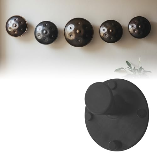 Handpan Wandhalterung, Handpan-Drum Instrument Aufhänger, Premium Steel Drum Wandhalterung aus Stahl, Hand pan-Trommel-Wandhalterung für Erwachsene(Schwarz)