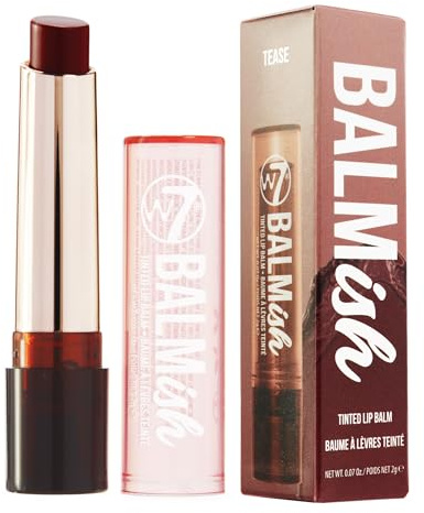 W7 Balmish Getönter Lippenbalsam - Tease - Zarte Nude Lippenfarbe | Vitamin E, Sheabutter und Hyaluronsäure, Feuchtigkeitsspendender Hybrid