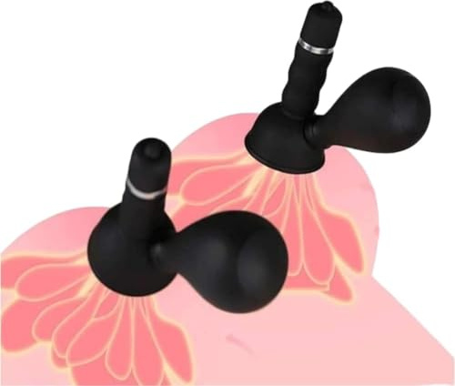 TRQOYTU 2er-Set Nippelsauger, Elektrische Milchpumpe, Rotierendes Nippelspielzeug, Sexspielzeug Für Frauen, Weibliche Lust, Stimulation Der Weiblichen Brust, Lustvolle Nippelpumpe