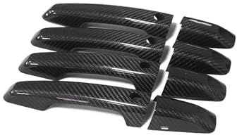 VKVZGPRARW Door Handle Cover for J-aguar for XE for XF for X260 for F-PACE Carbon Fiber Door Handle Trim Frame Sticker Cover(1)