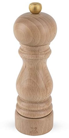 PEUGEOT - Duo Paris - Moulin à Poivre + Moulin à Sel 18 cm - Réglage Classique - Bois Revalorisé Labellisé PEFC - Fabrication Française - Coloris Chocolat