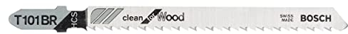 Bosch Professional 5 x Lame per seghetto alternativo T 101 BR Clean for Wood (per Legno tenero, Taglio dritto, accessorio Seghetto alternativo)
