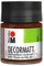 Marabu Flacon Verre 50 ml Peinture Acrylique Decormatt Marron Clair