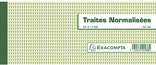 Exacompta 33E Anteckningsbok fransk traites normalisees 10,1 x 21 cm – 50 ark