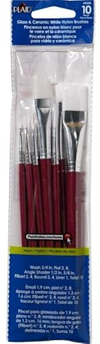 Plaid Nylon Brush Set, 44220 White (10-Piece)