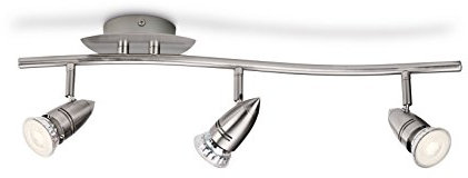 Philips 5494617P0, myLiving LED Spot Comet 3flg., 690lm, stahl gebürstet, Metall, 3.5 watts, Integriert, 14.5 x 50.5 x 16.5 cm