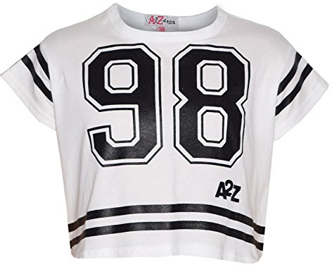 A2Z 4 Kids Girls Top Kids 98 Trendy T Shirt Crop Top Outfits Age 5-13 Years