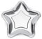 PartyDeco TPP11-018 CF 6 platos con forma de estrella, plata