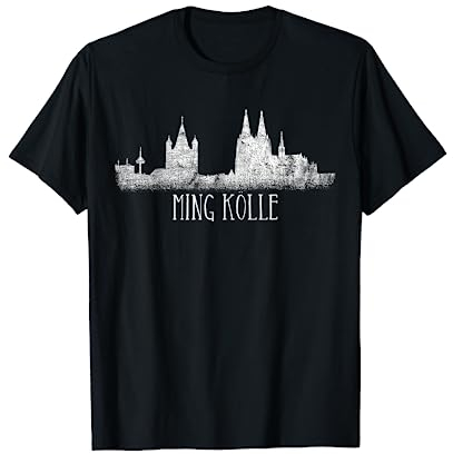 Köln Outfits Für Echte Kölner Zu Karneval In Kölle Damen Karneval-T-Shirt Schwarz S Graphic Köln Skyline Classic Fit Short Sleeve