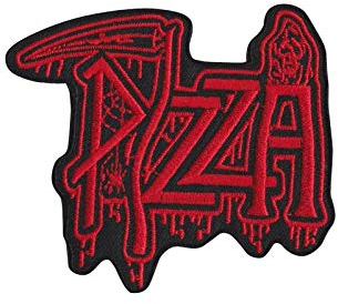 SigitasTrading Pizza Punk Red Aufnäher Besticktes Patch zum Aufbügeln Applique