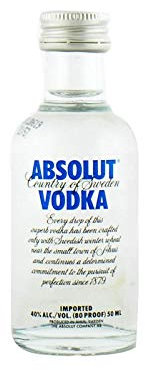 Absolute Vodka 50 ml mignon (12 bottiglie)