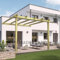 Pergola en bois adossée - modèle LLORET - 300 x 300 cm