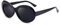 Toumett Clout Goggles Oval Mod Retro Vintage Sunglasses Round Lens,Black