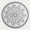 Homescapes Wetterfester Outdoor Teppich rund – Henna Gartenteppich mit Mandala-Muster in Grau-Weiß, beidseitig verwendbar, recyceltes Polypropylen, für Balkon, Terrasse, Camping & Indoor, Ø180 cm