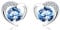 Silver Stud Earrings for Women, Stud Earrings Blue Cubic Zirconia Heart Studs│Dainty Earrings Jewellery Gifts for Girls