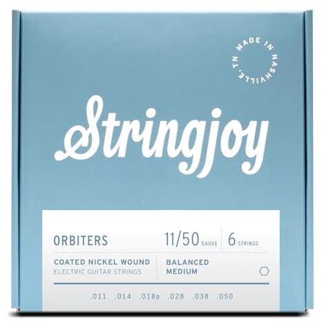 Stringjoy OR1150 Orbiters Medium Gauge Nickel Coated Guitar Strings 11-50