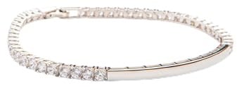 Amoonìc Damen Tennisarmband Serena aus 925er Silber oder vergoldet | Mit Zirkonias, Personalisiertes Identarmband, Kostbares Geschenk für Sie, Herzensmensch Lieblingsmensch