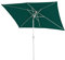 Mendler Sonnenschirm N23, Gartenschirm, 2x3m rechteckig neigbar, Polyester/Alu 4,5kg UV-Schutz 50+ - grün