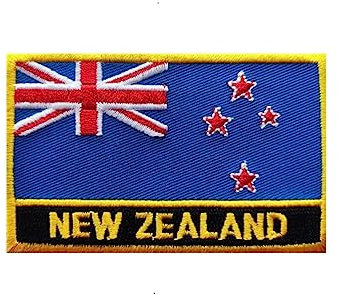 Uijokdef 1 x Aufnäher mit neuseeländischer Flagge, zum Aufbügeln oder Aufnähen, bestickt, taktisch, Militär, National Neuseeland