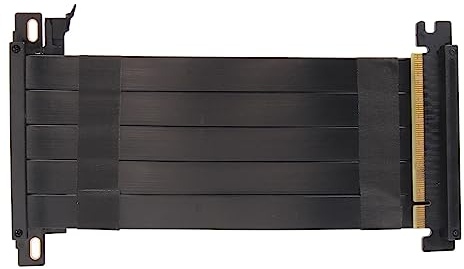 Annadue PCIE 4.0 Riser Kabel, PCIE 4.0X16 Grafikkarten Verlängerungskabel, Hochgeschwindigkeits Flexibles Doppelseitiges 180 Grad PCI E Port GPU Grafikkarten Verlängerungskabel. (Schwarz)