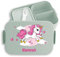 Kinder Bento Box Midi für Mepal Bentobox - Einhörner - Brotbox Einhorn Lunchbox Unicorn I - 900 ml - Sage Grün - jausenbox mädchen schule personalisierte brotboxen einhörnern pink