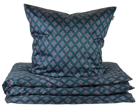 Schiesser Bettwäscheset Yosa | Baumwoll-Satin | 100% Baumwolle aus nachhaltiger Produktion | 155x220cm + 80x80cm | Lila-Malve