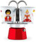 Bialetti Schiaccianoci, Moka Mini Express con 2 Tazzine, Porcellana
